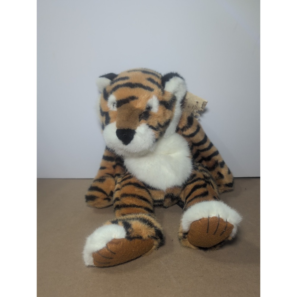 Vintage Russ Heartcraft Collection Tickles Tiger Plush Stuffed Animal 16in
